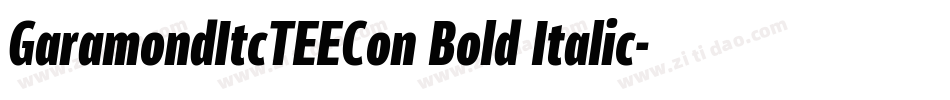 GaramondItcTEECon Bold Italic字体转换